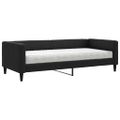 vidaXL Denná posteľ s matracom čierna 90x190 cm látka