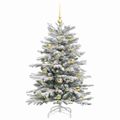 vidaXL Umelý Sklápací Vianočný Stromček Biela 120 cm PE a PVC