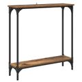 vidaXL Konzolový stôl Staré drevo 75 x 22,5 x 75 cm Kompozitné drevo