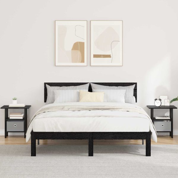 vidaXL Nočný stolík 2 pcs Čierny dub 41 x 40 x 45 cm Kompozitné drevo