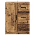 vidaXL Servírovacia skriňa so zásuvkou Staré drevo 66 x 34,5 x 87 cm