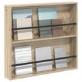 vidaXL Regál na časopisy Sonoma dub 80 x 12 x 70 cm Kompozitné drevo