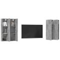 vidaXL TV skrinky 4 ks, betónové sivé 30,5x30x110 cm, kompozitné drevo