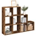 vidaXL Knižnica 3-posch. staré drevo 137,5x29x103,5 cm kompozit. drevo