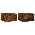 vidaXL Nástenné nočné stolíky 2 ks dymový dub 35x35x20 cm