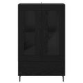 vidaXL Highboard Čierny dub 69,5 x 31 x 115 cm Kompozitné drevo