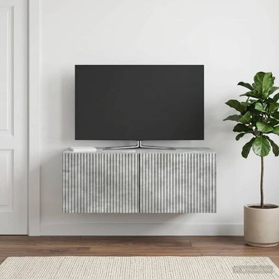 vidaXL Nástenná TV skrinka 78,5 x 41 x 30 cm Betónovo sivá