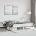 vidaXL Kovový rám postele biela 183x213 cm