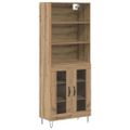 vidaXL Highboard 2 ks Remeselný dub 69,5 x 34 x 180 cm