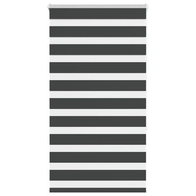 vidaXL Zebra roleta čierna 80x150 cm šírka látky 75,9 cm polyester