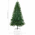 vidaXL Osvetlený umelý vianočný stromček s guľami 150 cm, zelený