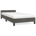 vidaXL Posteľ bez matraca tmavosivá 80x200 cm zamat