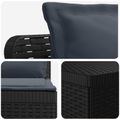 vidaXL Záhradná pohovka pre 6 osôb s vankúšmi v ratanovom vzhľade PP