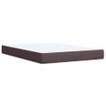 vidaXL Boxspring posteľ s matracom tmavohnedá 160x200 cm látka