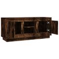 vidaXL TV skrinka dymový dub 102x35x45 cm spracované drevo
