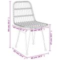 vidaXL 7-dielna záhradná jedálenská súprava čierna polyratan