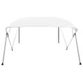 vidaXL Strieška Bimini so 4 oblúkmi, biela 243x196x137 cm
