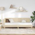 vidaXL Rohový rám postele Krémová 80 x 200 cm látka