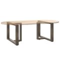vidaXL Nohy konferenčného stolíka v tvare T, 2 ks, čierne, 60x25x(42-43) cm, oceľ