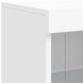 vidaXL Komoda s LED svetlami biela 81x37x100 cm