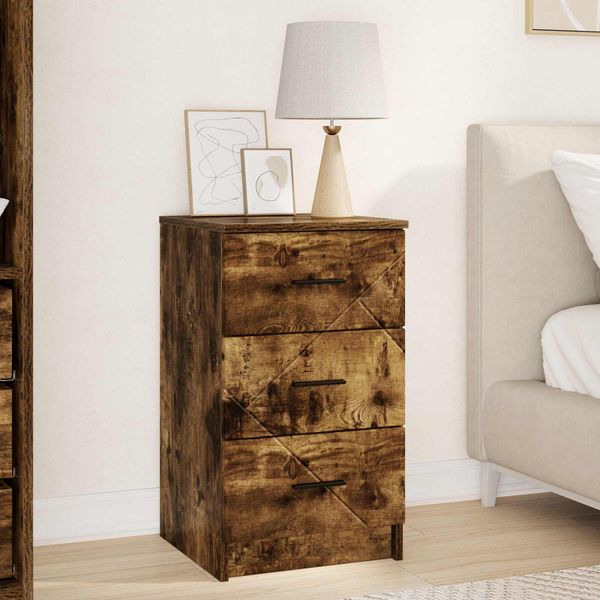 vidaXL Nočný stolík Tmavý dub 38 x 38 x 66 cm Kompozitné drevo