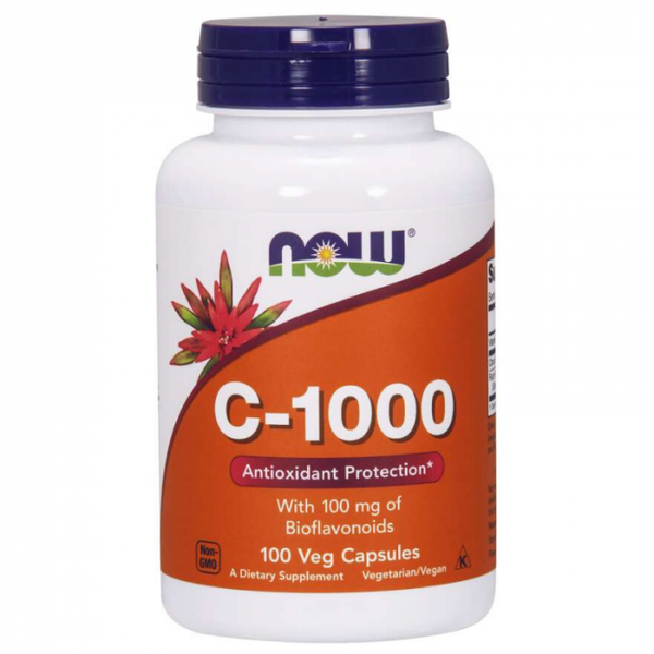 Vitamín C 1000 mg - NOW Foods, 100 kaps.