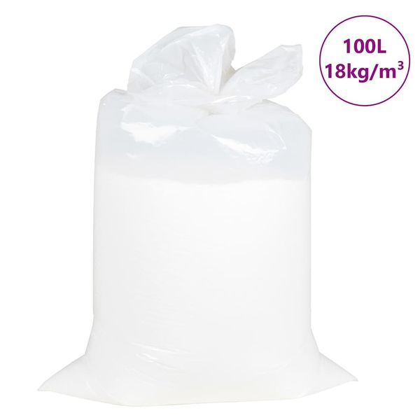 vidaXL Výplň do sedacích vakov EPS 100 L Biela 18 kg/m³
