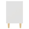 vidaXL Nočné stolíky 2 ks nohy z masívneho dreva biele 40x30x50 cm