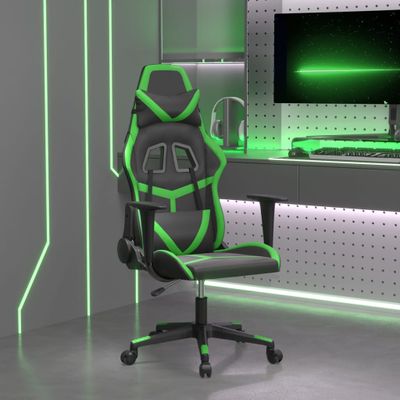 vidaXL Herná stolička čierna a zelená umelá koža