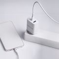 Forever TC-07-30AC PD QC charger 1x USB-C 1x USB 30W white + USB-C - USB-C cable 60W