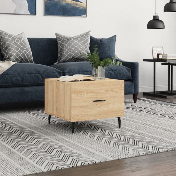 vidaXL Konferenčný stolík dub sonoma 50x50x40 cm spracované drevo