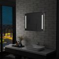 vidaXL Kúpeľňové nástenné zrkadlo s LED osvetlením 80x60 cm