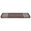 vidaXL Samolepiace schodové rohože 15 ks 65 x 21 x 4 cm Non-Slip Hnedá