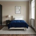 vidaXL Prikrývka na celý rok 135 x 220 cm 4 ročné obdobia Tmavomodrá