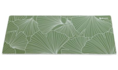 AROZZI ZONA Mousepad XL Whispering Leaves/ XL podložka na stůl/ 900x420x4 mm/ voděodolná Podložka pod myš, 900×420×4mm, mikrovlákno, protiskluzová guma, vodeodolná, zeleno-bílá