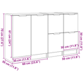 vidaXL Servírovacia skriňa 3 ks Čierny dub 120 x 30 x 70 cm