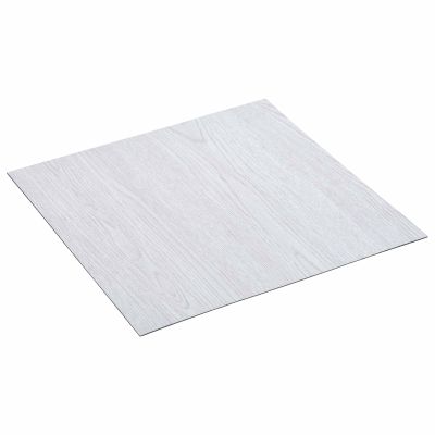 vidaXL Samo-lepiace podlahové dosky 30,5 x 30,5 cm 20 pcs PVC Biela