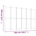 vidaXL 6-panelový paraván hnedá 300x200 cm látkový