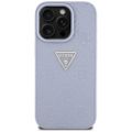 Guess Hardcase PU Grained Hot Stamp 4G Triangle Metal Case pre iPhone 16 Pro Max 6,9" Fialová