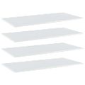 vidaXL Prídavné police 4ks, lesklé biele 100x50x1,5cm kompozitné drevo