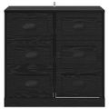vidaXL Servírovacia skriňa Čierny dub 70 x 35,5 x 67,5 cm