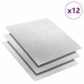 vidaXL Zrkadlová mozaiková dlaždica 12 ks Strieborná 30 x 30 cm Sklo