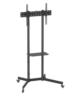 SUNNE by Elite Screens pojízdný TV stolek pro LCD a TV 37 - 70"/ max. 45 kg/ náklon +-12°/ ocelový Pojízdný TV stojan, ocel, 37"–70", 45 kg, náklon ±12°, výškové nastavení 108 mm, police, blokování kolecek, cerný