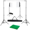 vidaXL Sada do fotoštúdia so softbox svetlami a pozadím