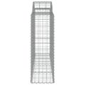 vidaXL Oblúkové gabionové koše 11 ks 200x50x120/140 cm pozink. železo