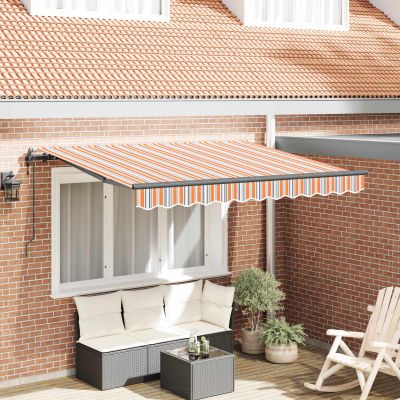vidaXL Sklopná markíza Viacfarebný 350 x 200 cm látka