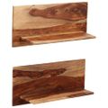 vidaXL Nástenné police 2 ks 58x26x20 cm masívne akáciaové drevo
