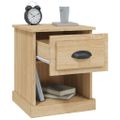 vidaXL Nočný stolík dub sonoma 39x39x47,5 cm spracované drevo