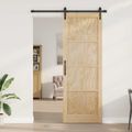 vidaXL Posuvné dvere Prírodná 83 x 232 cm Borovicový masív