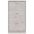 vidaXL Botník betónovo sivý 59x17x108 cm spracované drevo